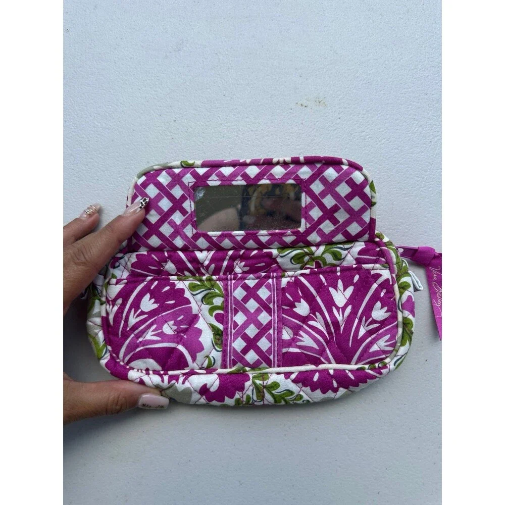 NWOT Vera Bradley Quilted Julep Tulip Floral Paisley Flap Mirror Cosmetic Pouch